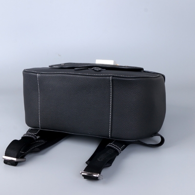Vitela de couro de Christian Dior Gallop Backpack Black Grained dos fundamentos dos homens