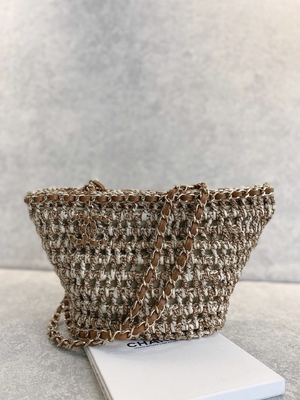 Cusomised marcou o plutônio de Bag 22P Chanel Straw Raffia Bag do mensageiro