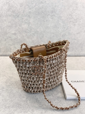 Cusomised marcou o plutônio de Bag 22P Chanel Straw Raffia Bag do mensageiro