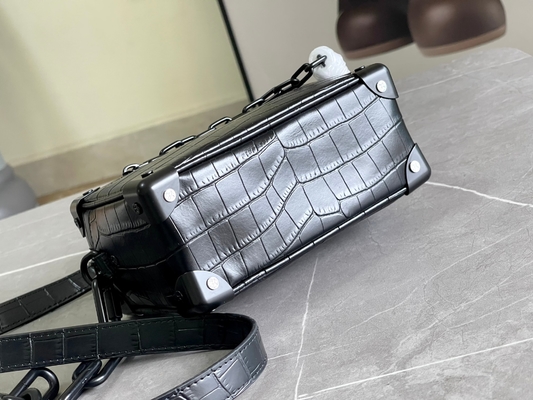 Tronco macio Mini Small Patent Leather de Crocodilien Matte Black Louis Vuitton LV