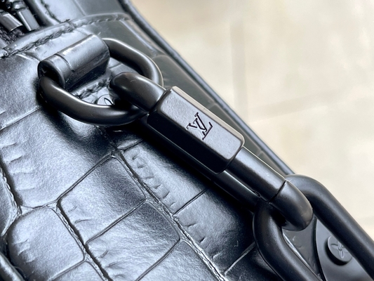 Tronco macio Mini Small Patent Leather de Crocodilien Matte Black Louis Vuitton LV