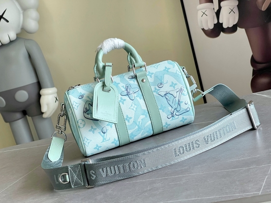 Saco azul do curso de Monogram Bag Keepall BandoulièRe 50 do desenhista do LV do negócio