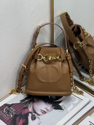 CD gravado Christian Dior Sport Bag Calfskin de C'est Dior Bag Gold Saddle