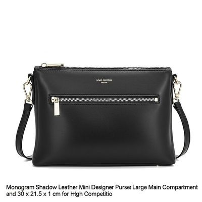 Mini Bolsas de Designer em Couro Monogram Shadow, Compartimento Principal Grande e 30 x 21,5 x 1 cm para Alta Competição